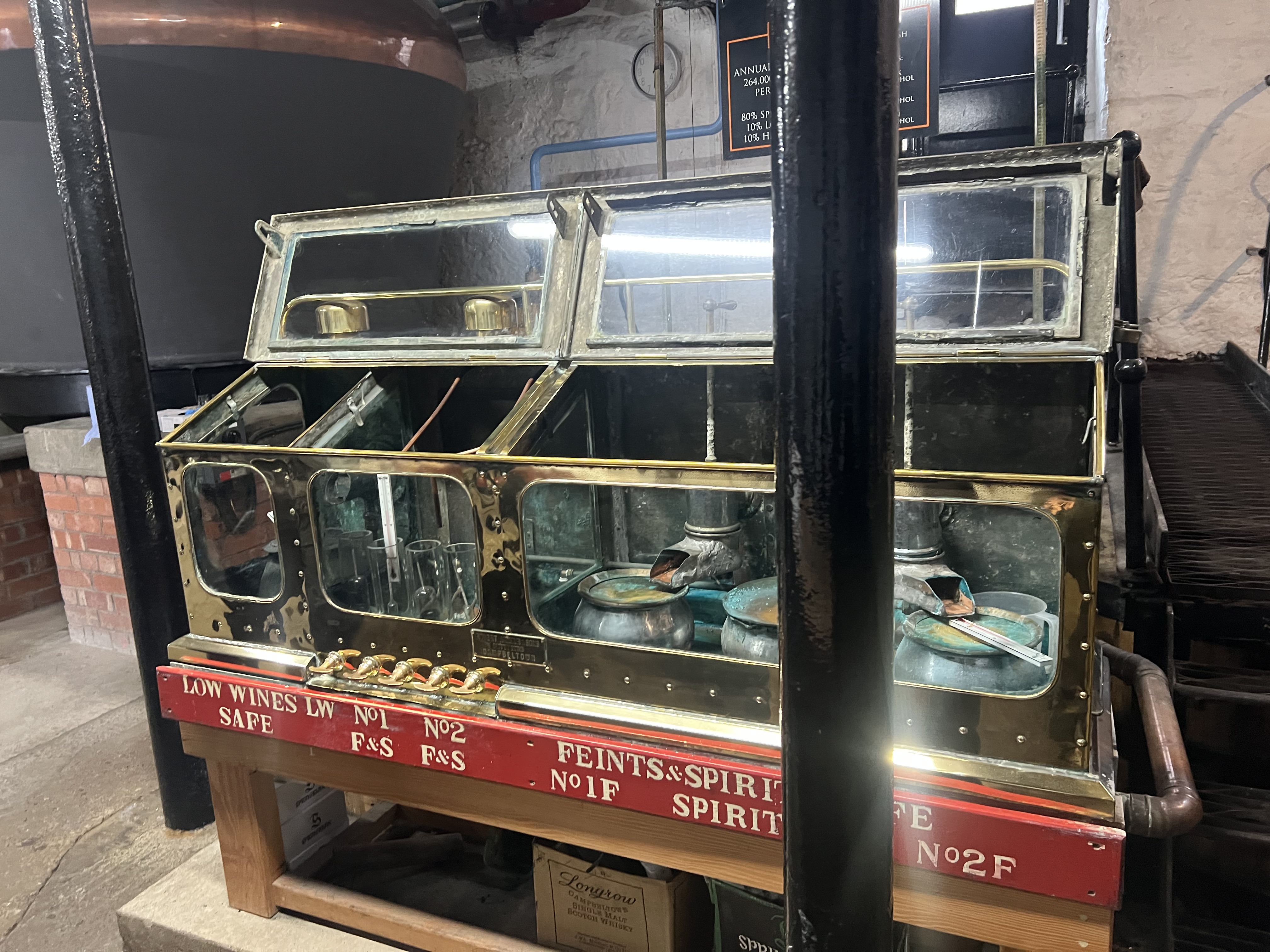 the brass and glass spirit safe